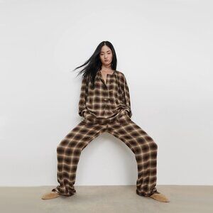 NWT Zara light brown taupe tan faux fur low heeled ballet flats, 8